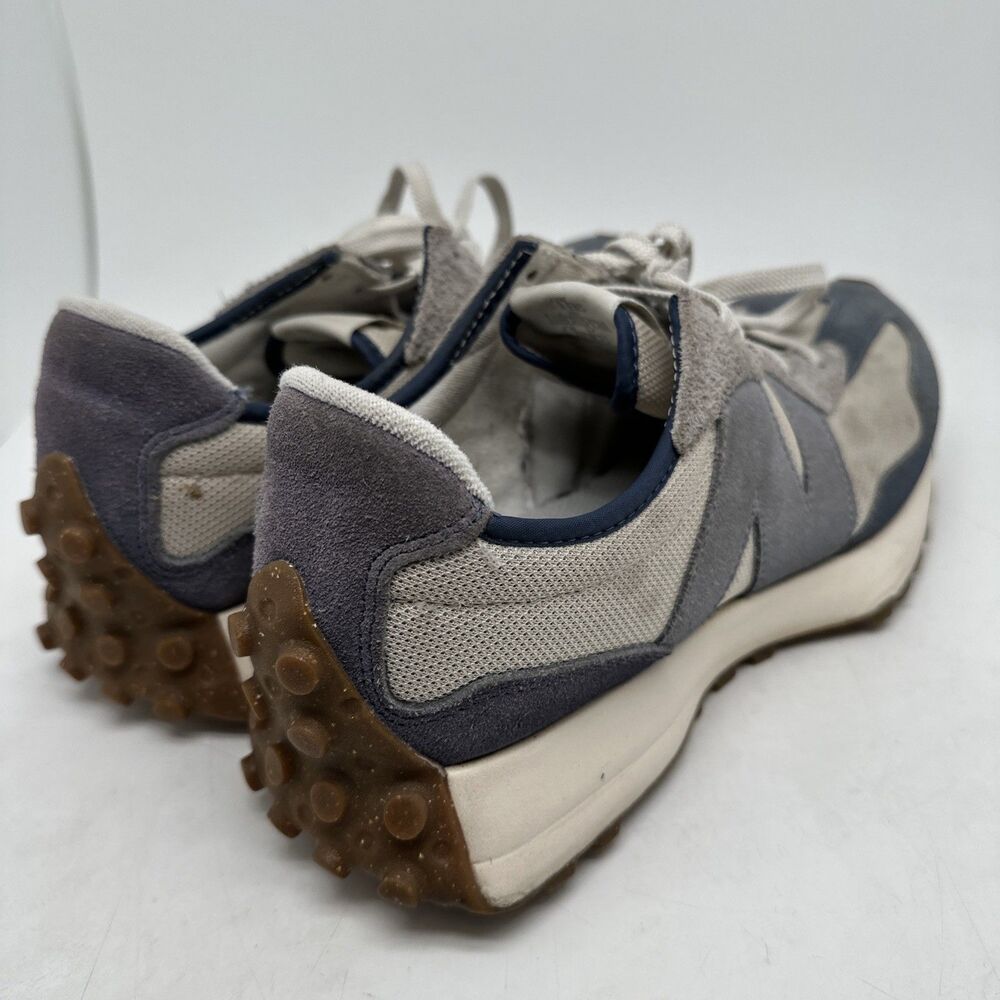 New Balance 327 Navy Blue Beige Suede Retro Low Running Shoes Sneakers Men Sz 10 - Picture 9 of 16